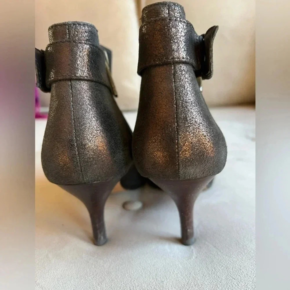 Donald J Pliner LONGA metallic bronze booties - Sz 7 Med - Picture 4 of 7